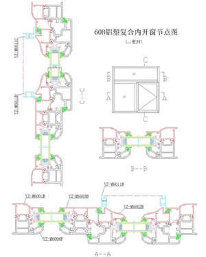 60B鋁塑復合內開窗