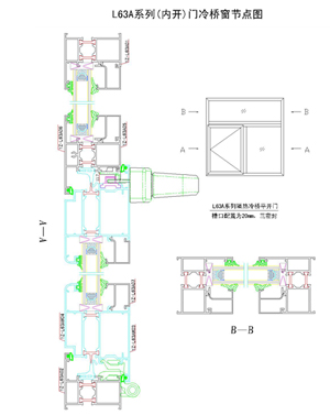 L63A系列(內開)門冷橋窗