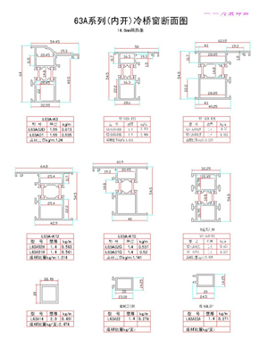 63A系列(內開)冷橋窗