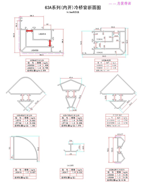 63A系列(內開)冷橋窗