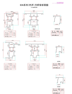 63A系列(內開)冷橋窗